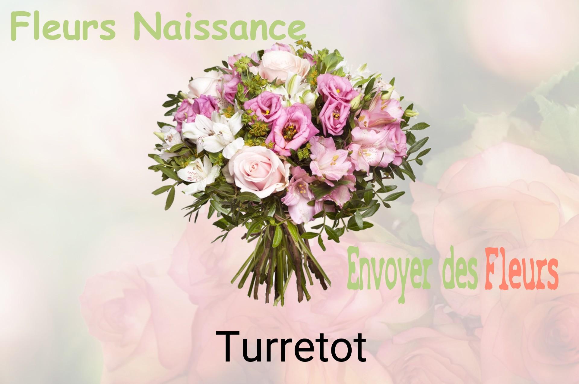 Bouquet de fleurs de naissance livré à Turretot